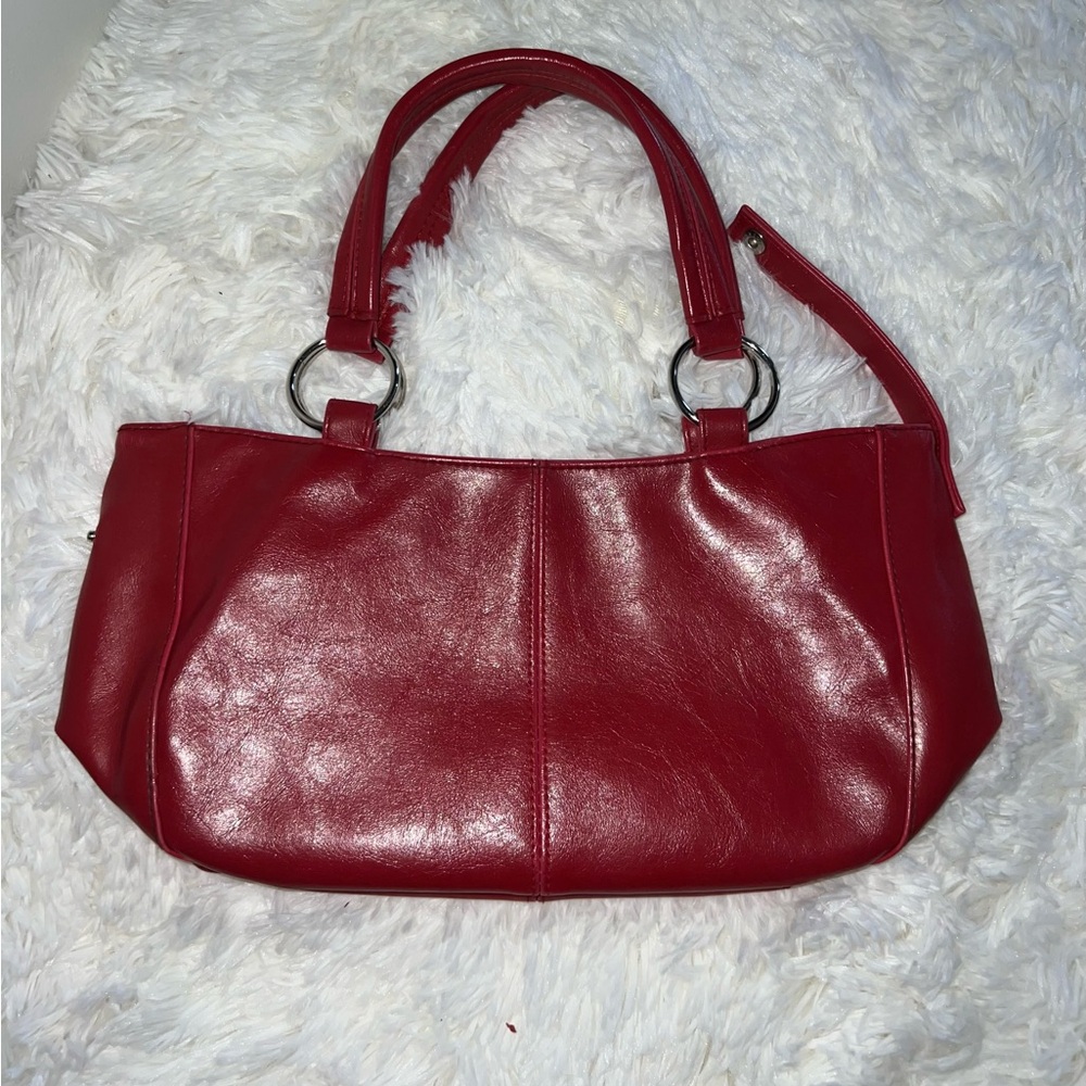 Aldo Red Shoulder Bag with Silver Hardware